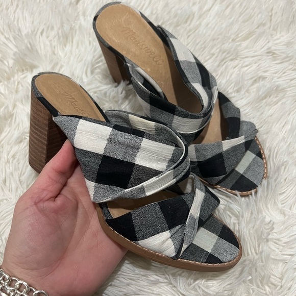 Madewell The Alexandria Mule in Gingham Check - size 6 - NEW - Picture 2 of 9